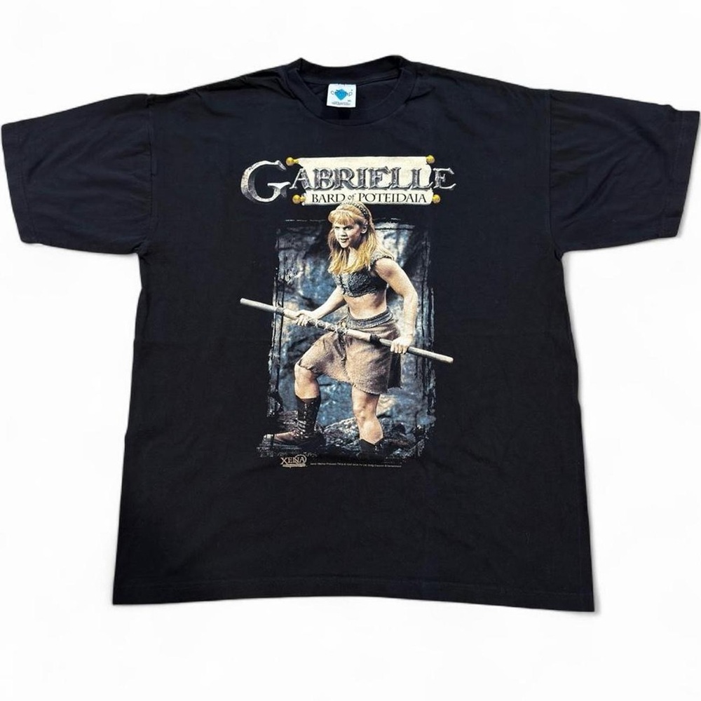 Vintage 90s Xena Warrior Princess black T-shirt Size XL